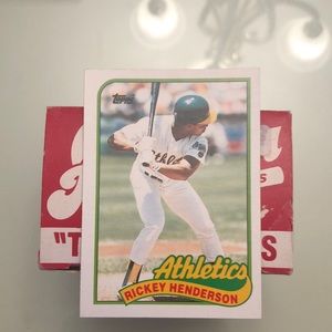 Ricky Henderson 1989 Topps Card